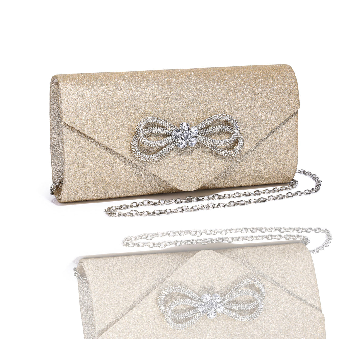 MUDUO Sparkly Bow Clutch