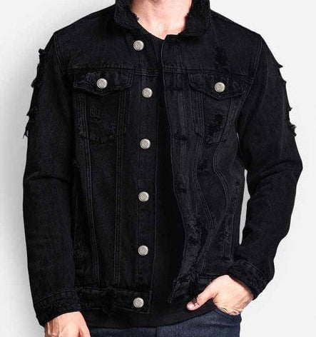 Men's Ripped Denim Jacket