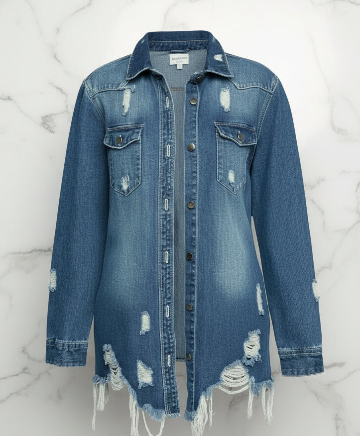 Shreds Ripped Denim Jacket
