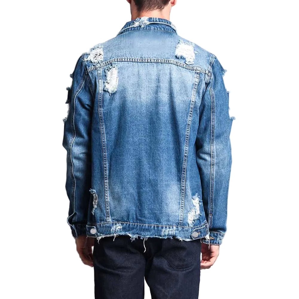 Men's Ripped Denim Jacket