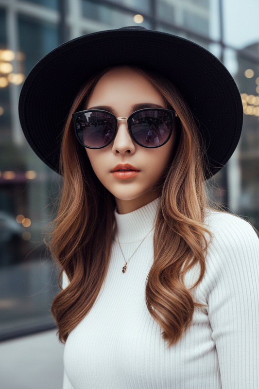 BANDEAU Women's Trendy Round Sunglasses
