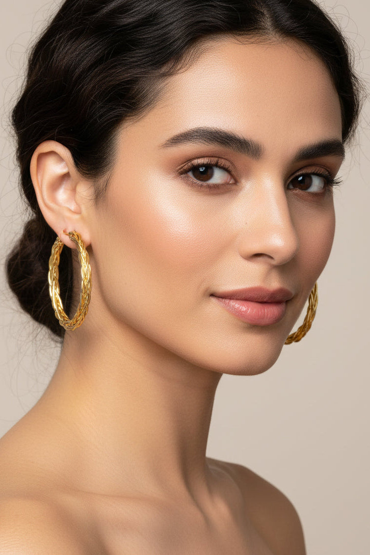 Amoxos Gold Hoop Earrings