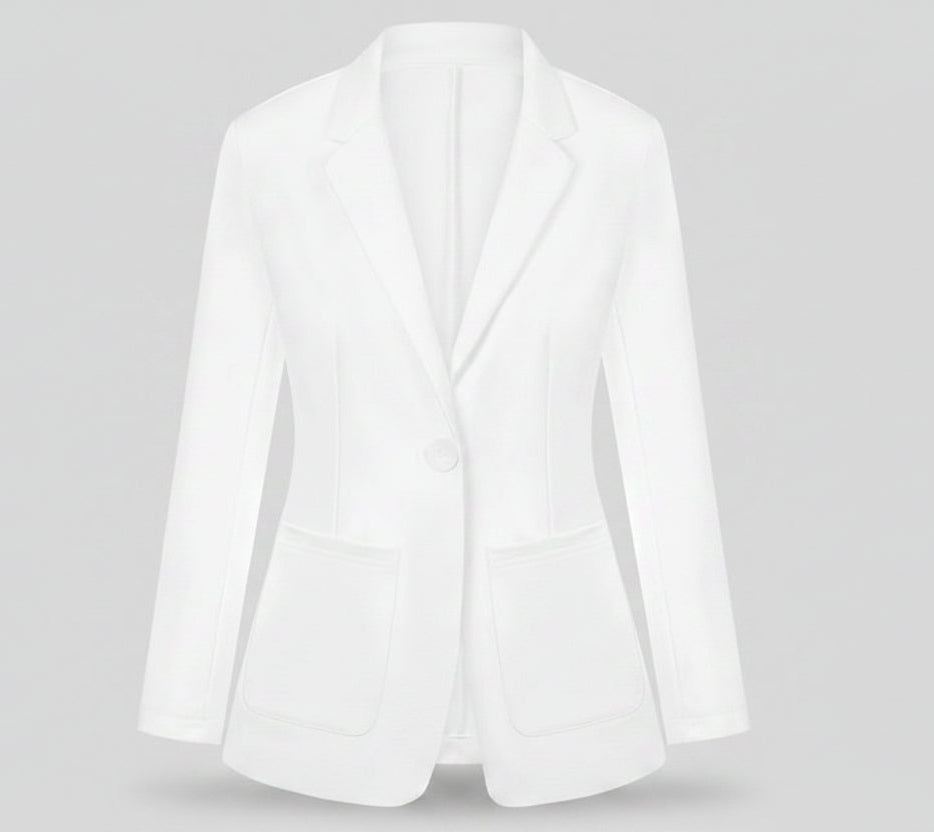 LADI TREND Women's Blazer [White/ XL]