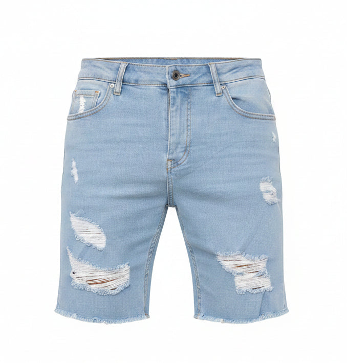 Fevre Ripped Denim Shorts