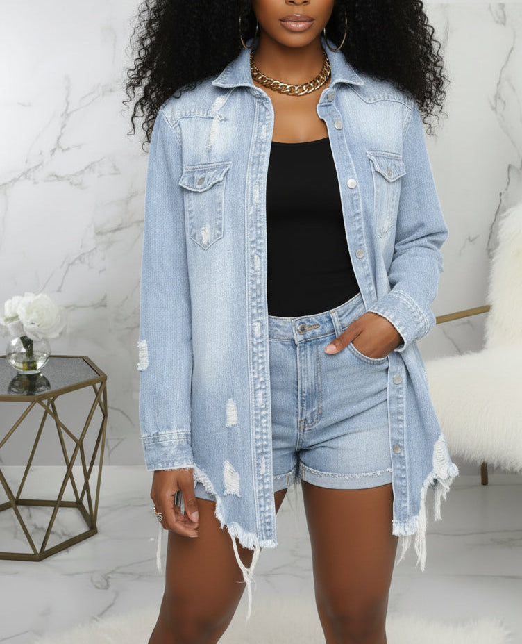 Shreds Ripped Denim Jacket