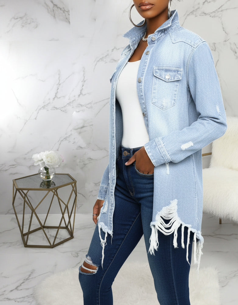 Shreds Ripped Denim Jacket