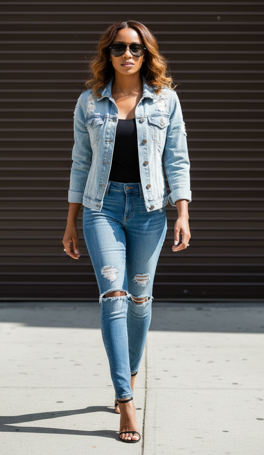 Cropped Denim Jacket