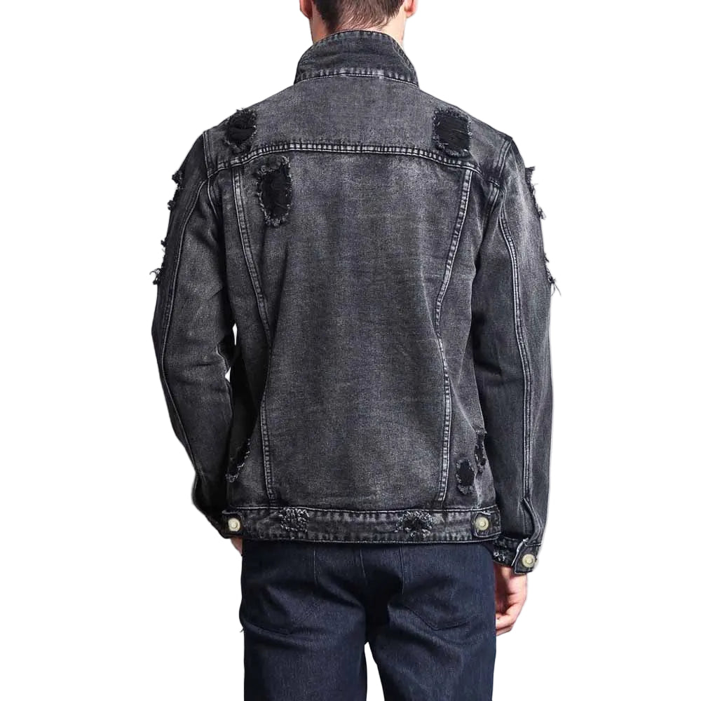 Men's Ripped Denim Jacket