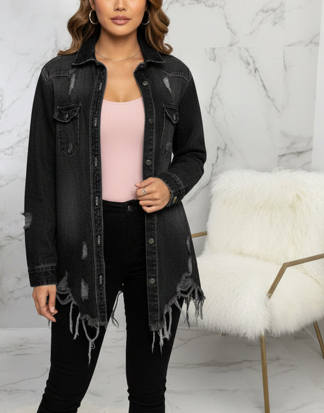 Shreds Ripped Denim Jacket