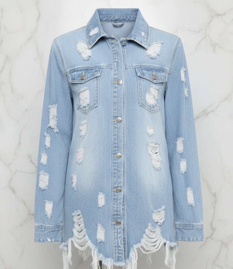 Shreds Ripped Denim Jacket