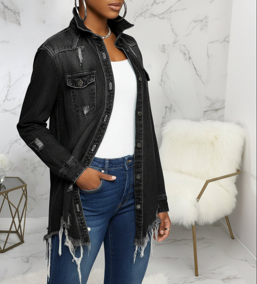 Shreds Ripped Denim Jacket
