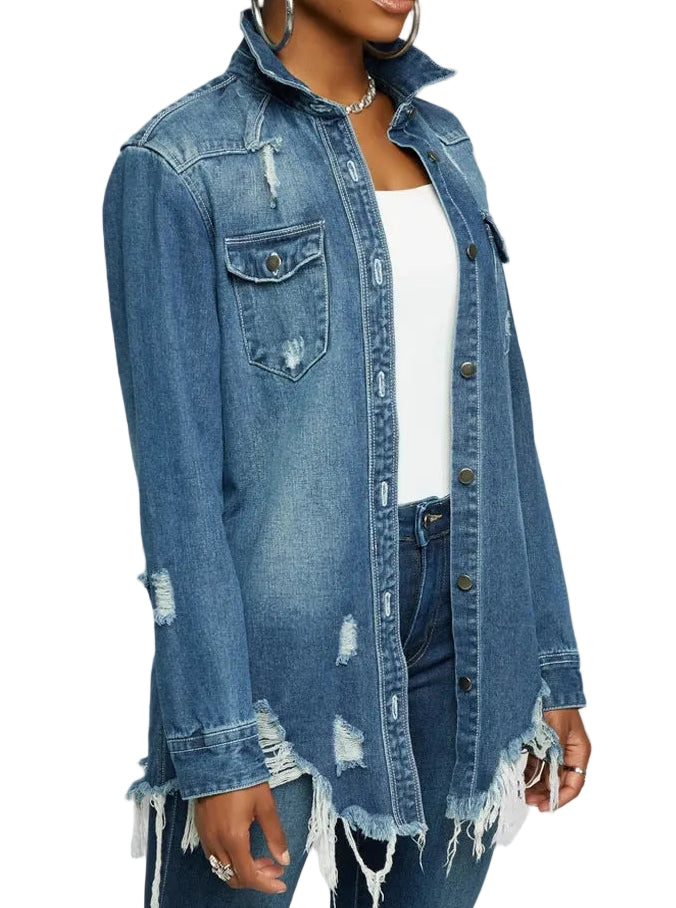 Shreds Ripped Denim Jacket