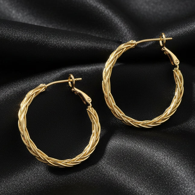 Amoxos Gold Hoop Earrings