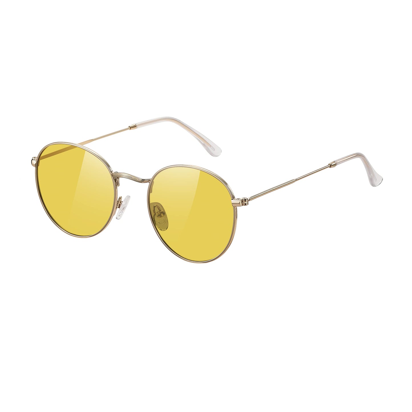 Golden-Round Polarized Sun Glasses [Unisex]