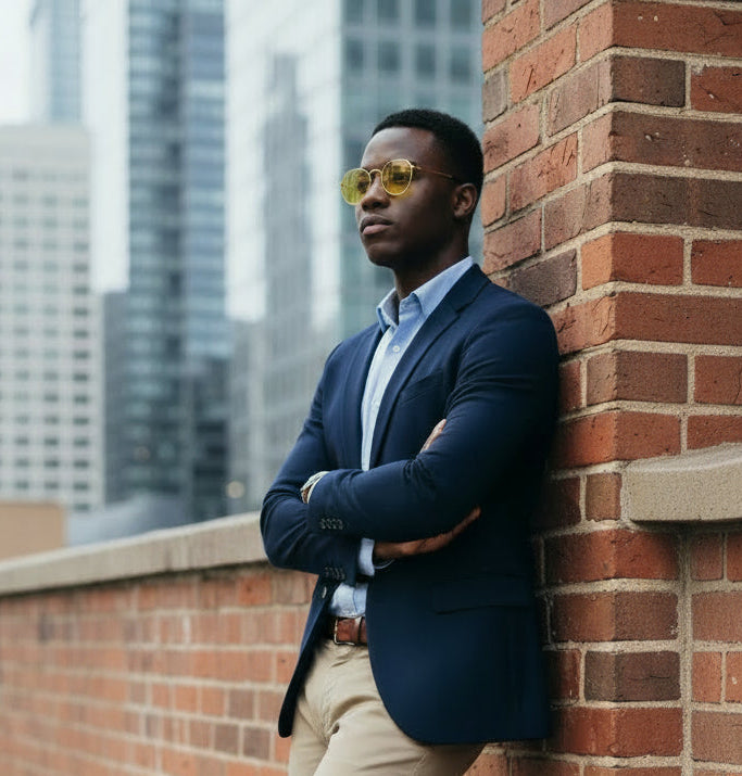 Golden-Round Polarized Sun Glasses [Unisex]
